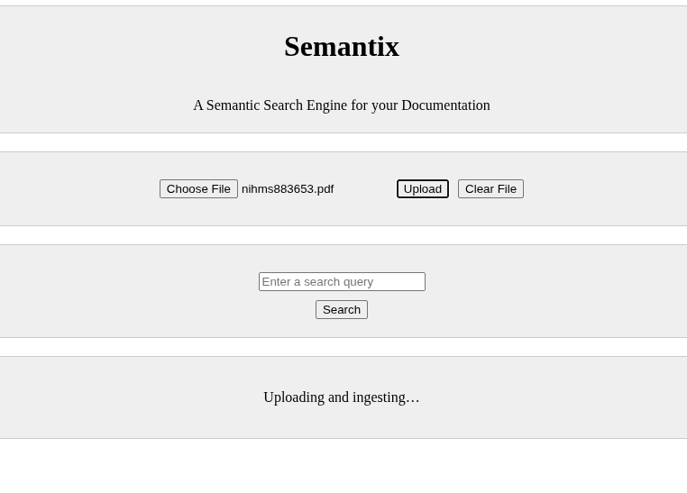 Semantix example UI